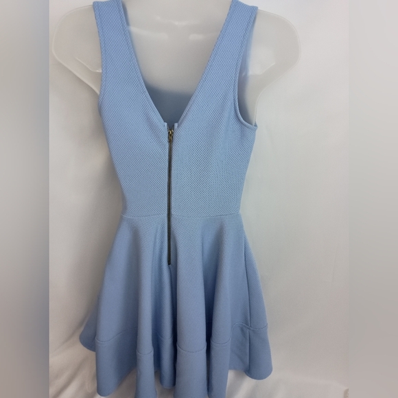 Lulu's Barbiecore Light Blue Periwinkle Fit And Flare Cottagecore Dress(#1,541) - Picture 6 of 7
